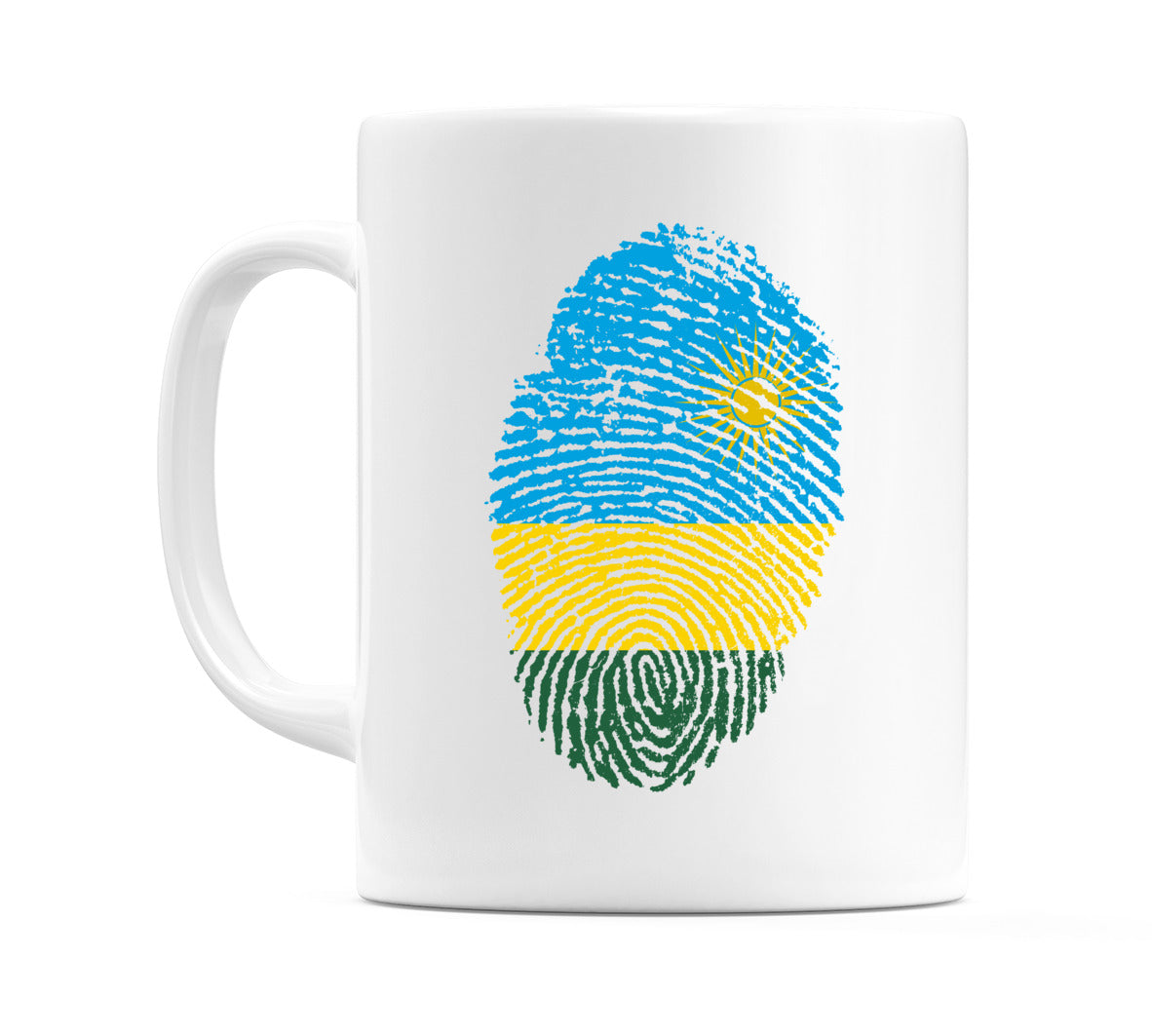 Rwanda Finger Print Flag Mug