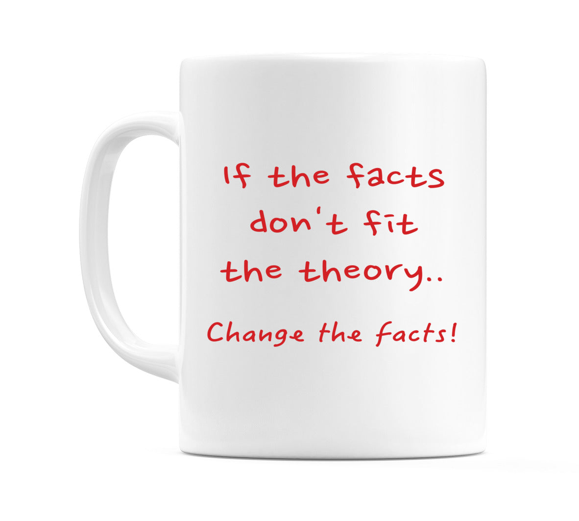 If the facts don't fit the theory.. Mug