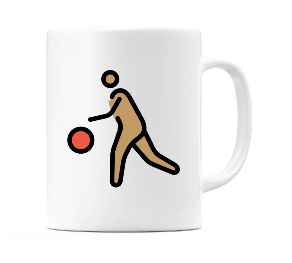 Person Bouncing Ball: Medium Skin Tone Emoji Mug