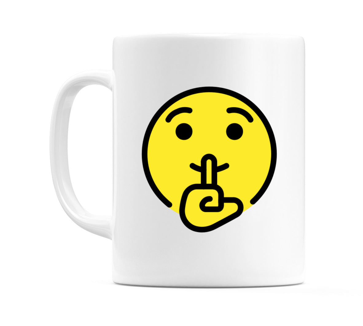 Shushing Face Emoji Mug
