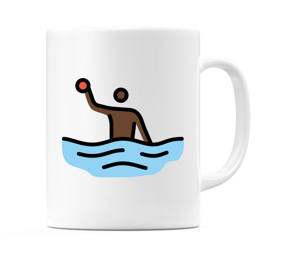 Person Playing Water Polo: Dark Skin Tone Emoji Mug