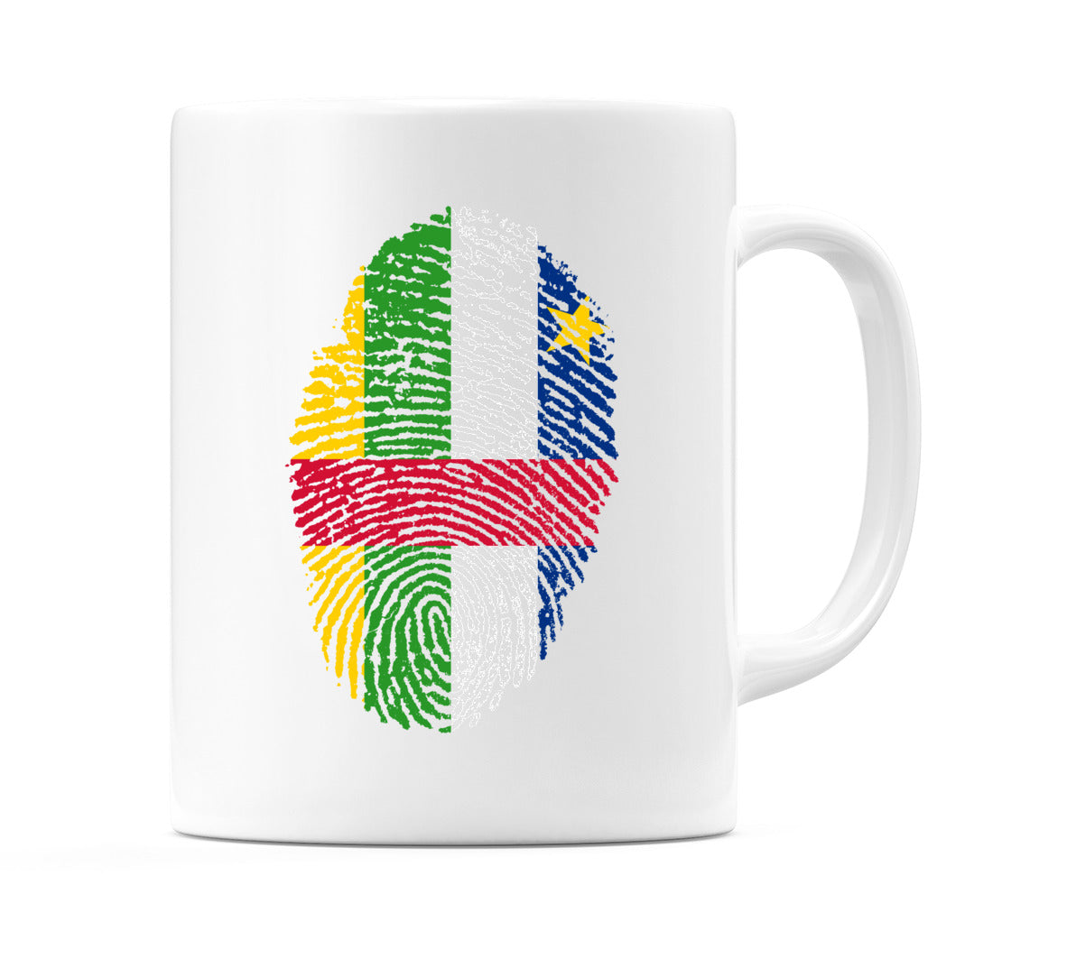 Central African Republic Finger Print Flag Mug