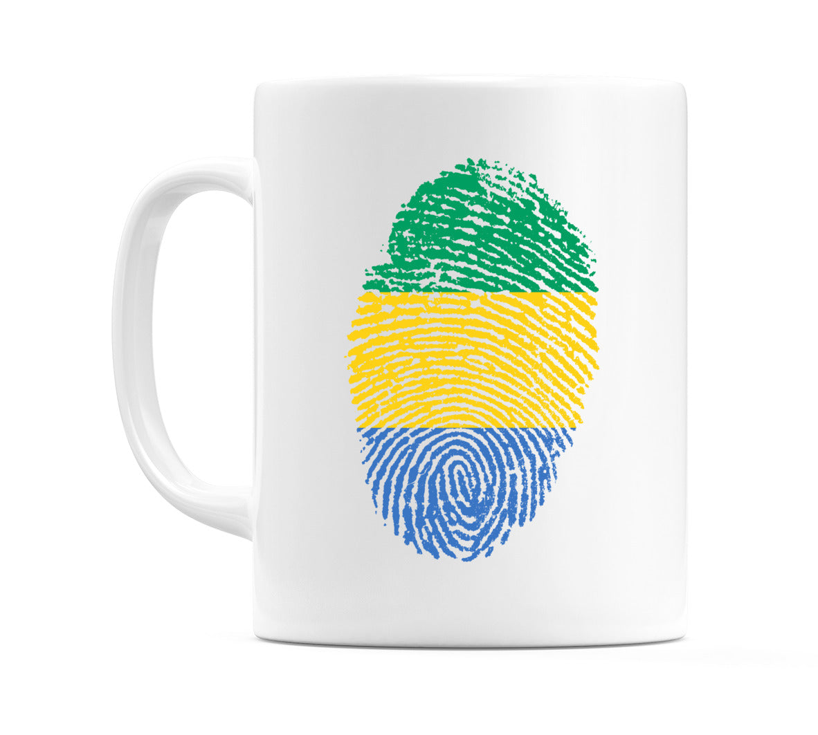 Gabon Finger Print Flag Mug