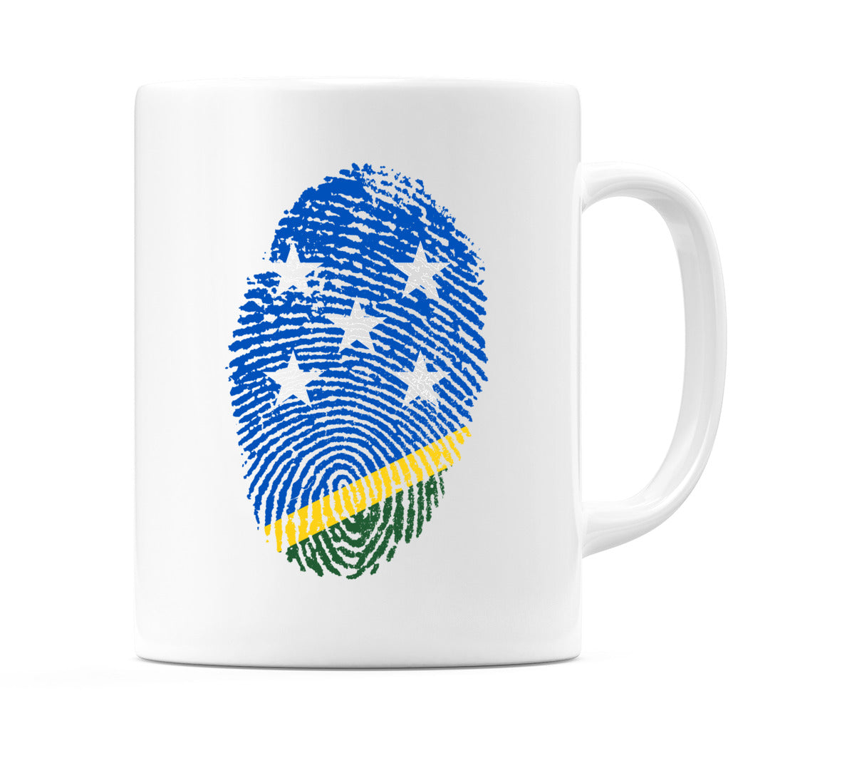 Solomon Islands Finger Print Flag Mug