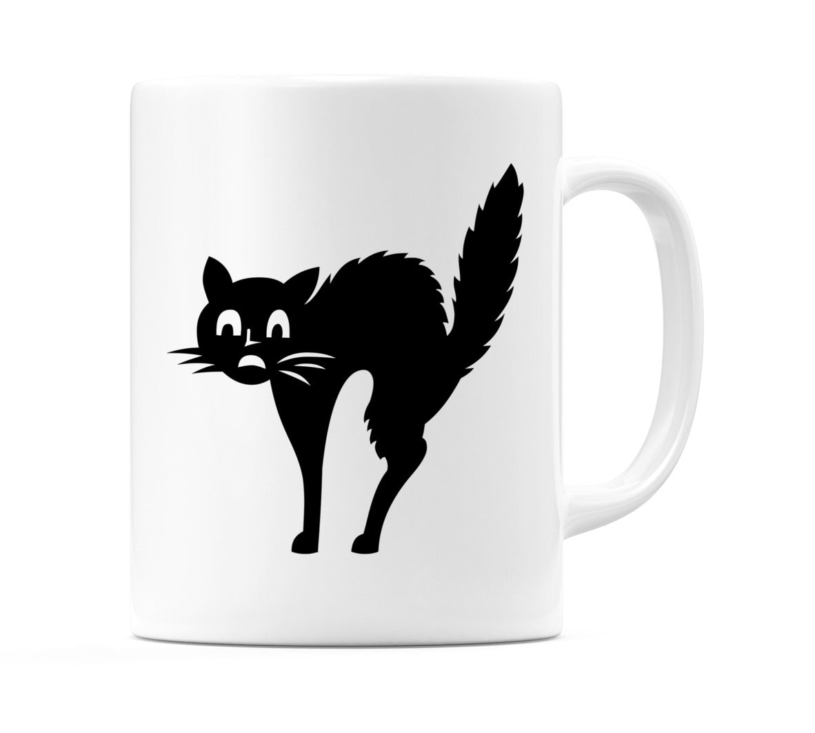Scared Black Cat Mug