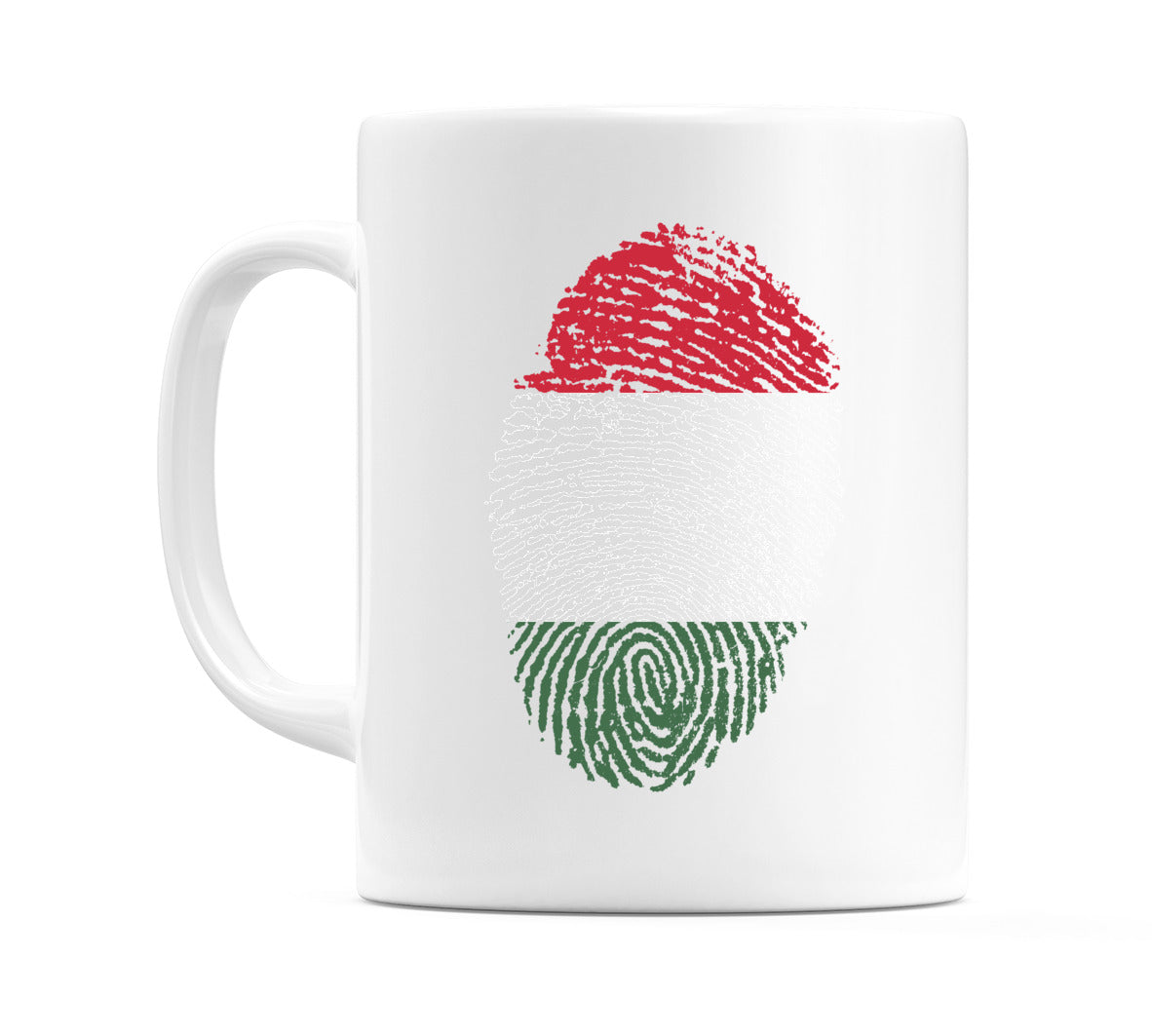 Hungary Finger Print Flag Mug
